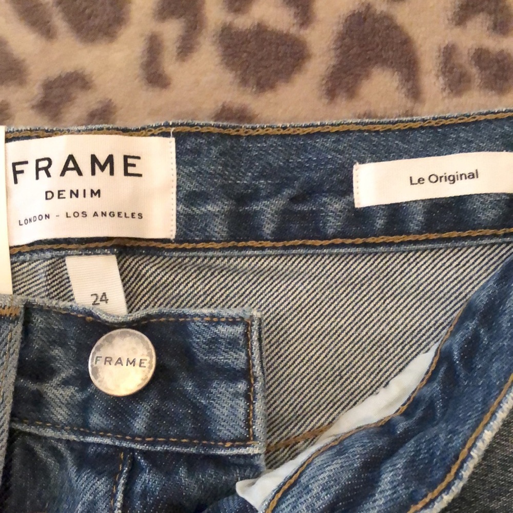 Frame Denim Le Original High Rise Straight Fit in Harborside Blue Size 24 - Picture 9 of 17